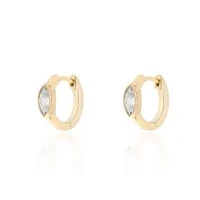 Brinco Jack argola Moissanite prata 925 banho ouro
