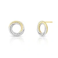 Brinco Orbit círculo zircônias brancas mix de banhos