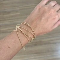 Pulseira/Colar corda de violão ouro (120cm)