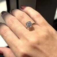 Anel solitário Ravena zircônia branca prata 925