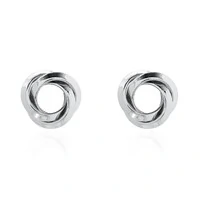 Brinco Georgia aros lisos ródio branco