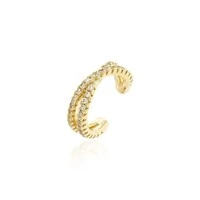 Piercing fake Alba zircônias brancas ouro