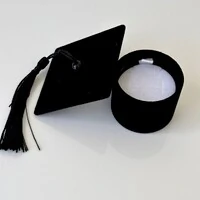 Caixinha para anel chapéu formatura capelo preto