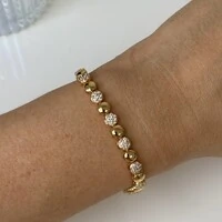 Pulseira Luiza cravejada com zircônias ouro