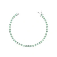 Pulseira riviera Bonnie zircônias esmeralda colombiana ródio branco
