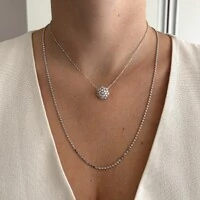 Colar Eloise cravejado Moissanite prata 925