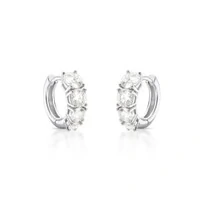 Brinco argola Moissanite 0.5ct prata 925