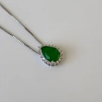 Colar Lola gota esmeralda fusion prata 925