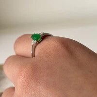 Anel Liana gota esmeralda fusion prata 925