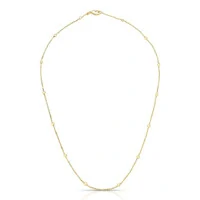 Colar Vicky bolinhas lisas ouro (50cm)