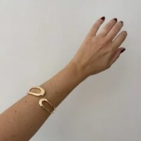 Pulseira bracelete Susan liso ouro