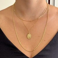 Colar medalha São Judas Tadeu prata 925 banho ouro