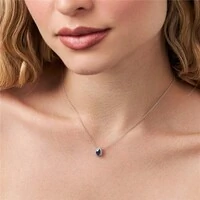 Colar Zoey gota zircônia tanzanita prata 925