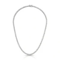 Colar riviera Moissanite 10 pontos prata 925 (40cm)