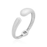 Pulseira bracelete Ada liso ródio branco