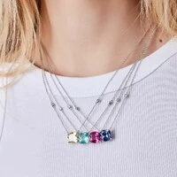 Colar Tess zircônia tanzanita prata 925