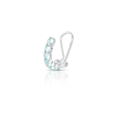 Foto Piercing fake Sky zircônias água marinha prata 925