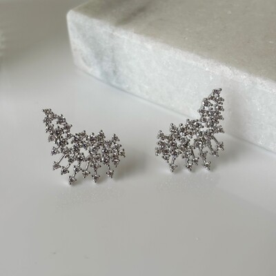 FotoBrinco ear cuff Explosion zircônias brancas ródio branco