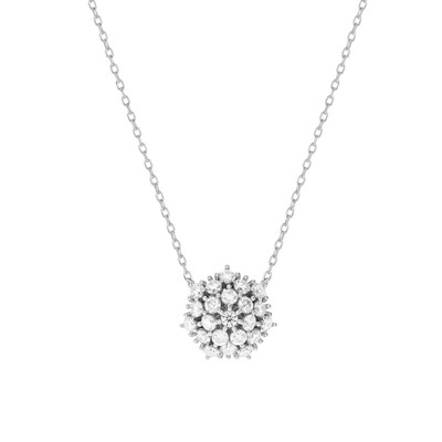 Foto Colar Eloise cravejado Moissanite prata 925