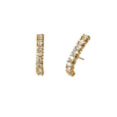 Foto Brinco ear hook cravejado ouro