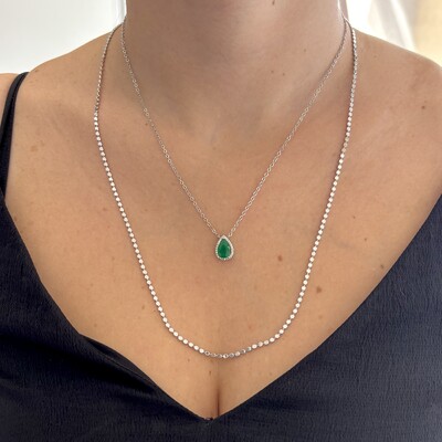 FotoColar Paty gota esmeralda fusion ródio branco