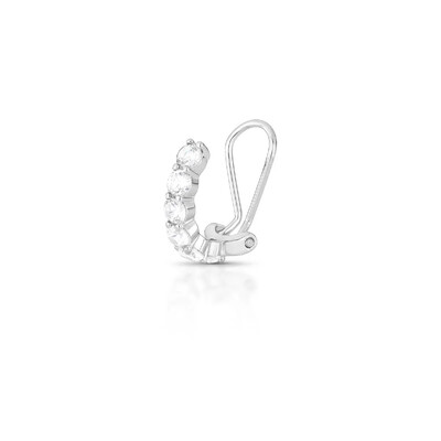 Foto Piercing fake Sky zircônias brancas prata 925