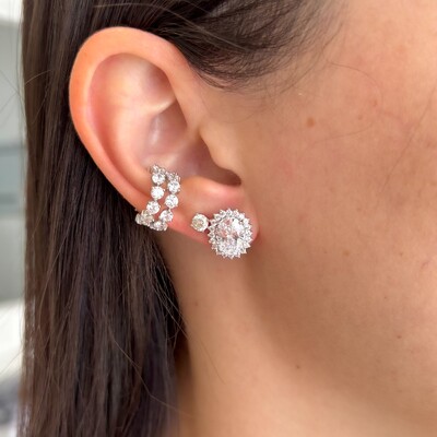 FotoBrinco Livia oval zircônia branca prata 925