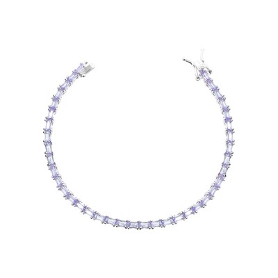 Foto Pulseira riviera Bonnie zircônias tanzanita ródio branco