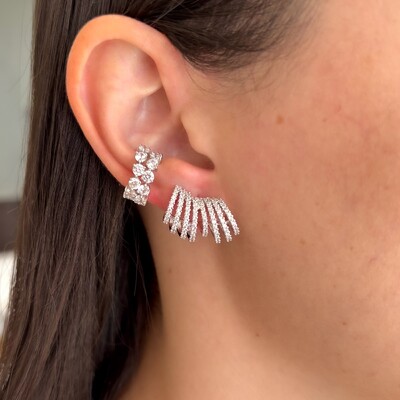 FotoBrinco Duda oito fileiras cravejadas ródio branco