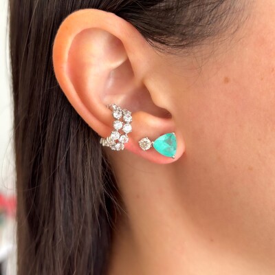 FotoBrinco trillion esmeralda colombiana fusion prata 925 (8mm)