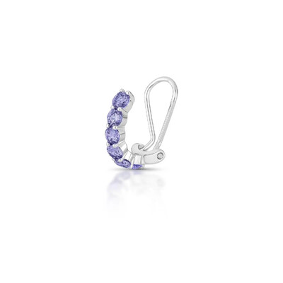 Foto Piercing fake Sky zircônias tanzanita prata 925
