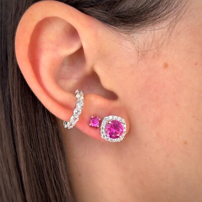 FotoBrinco Lella zircônia turmalina pink prata 925