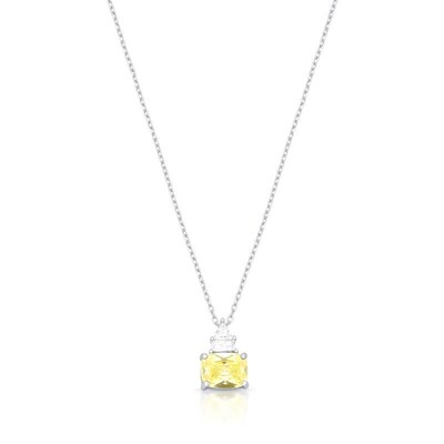 Foto Colar Tróia zircônia fancy yellow ródio branco