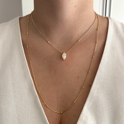 FotoColar Jack Moissanite prata 925 banho ouro