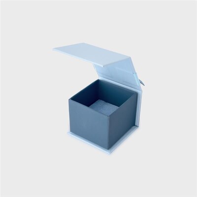 FotoCaixinha de anel para presente em papel e veludo (azul)