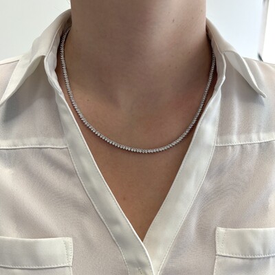 FotoColar classic riviera slim ródio branco (46cm)