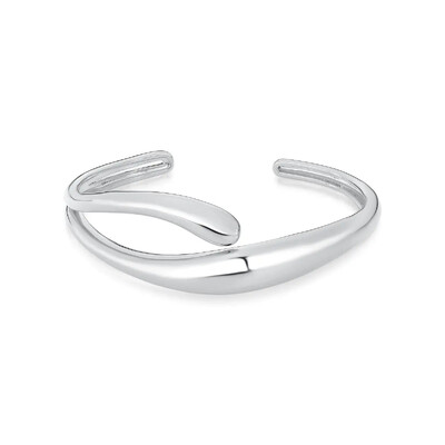 Foto Pulseira bracelete Diana vazado liso ródio branco