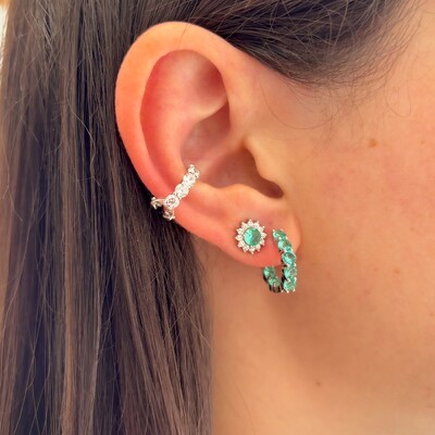 FotoPiercing fake Sky zircônias brancas prata 925