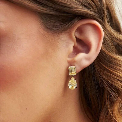 FotoBrinco Aurora zircônias fancy yellow ródio branco
