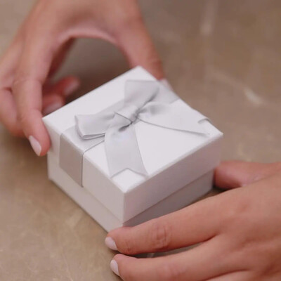 FotoCaixinha para anel/colar/brinco cartonada (cinza)