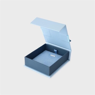FotoCaixinha para presente em papel e veludo (azul)