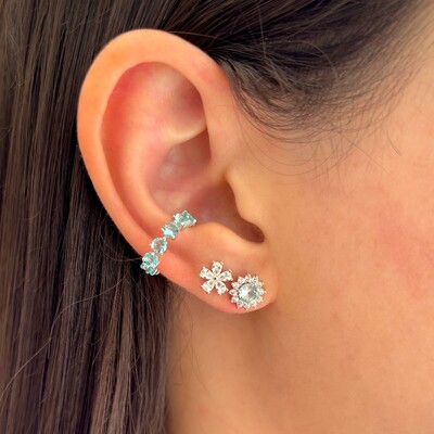 FotoPiercing fake Sofia zircônia água marinha prata 925