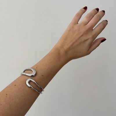 FotoPulseira bracelete Susan liso ródio branco