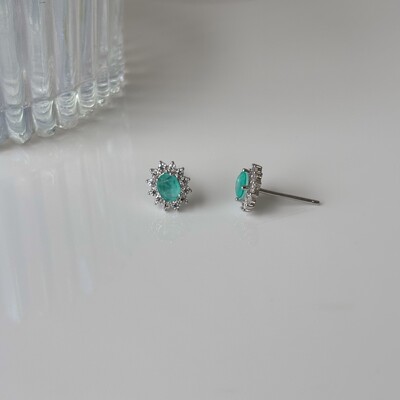 FotoBrinco Carol oval esmeralda colombiana fusion ródio branco