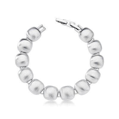 Foto Pulseira bracelete Milano acetinado ródio branco