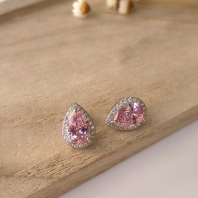 FotoBrinco Joy gota zircônia kunzita prata 925