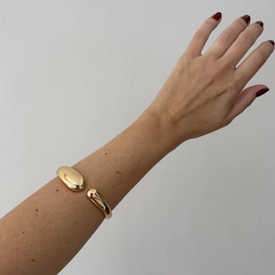 FotoPulseira bracelete Ada liso ouro