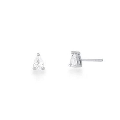 Foto Brinco mini gota Maui zircônia branca ródio branco