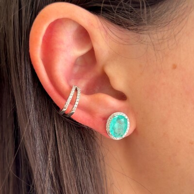 FotoPiercing fake Gigi cravejado ródio branco