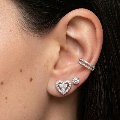FotoBrinco Dani coração zircônia branca prata 925